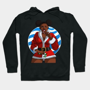 Black Santa Claus Gangster Christmas Hoodie